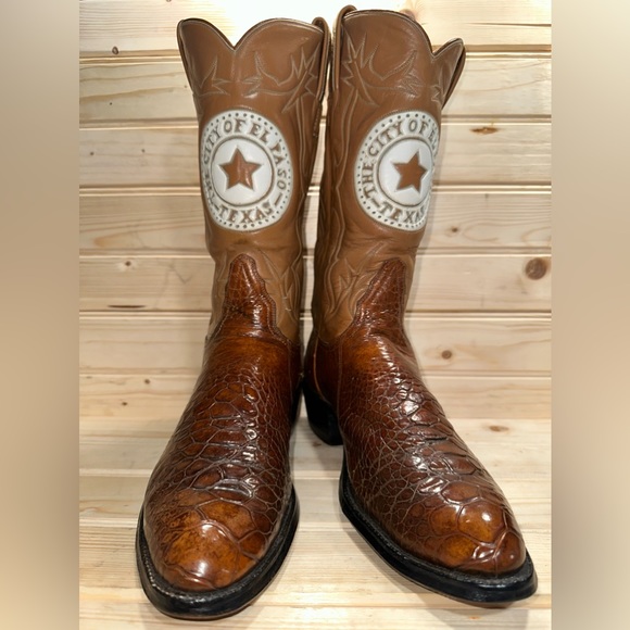 Tony Lama Shoes Tony Lama Preban Sea Turtle El Paso Cowboy Boots Exotic Mens D Rare Custom